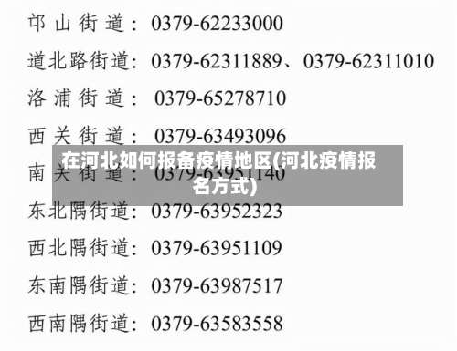 在河北如何报备疫情地区(河北疫情报名方式)-第1张图片