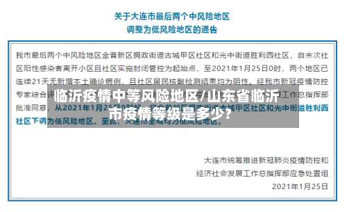 临沂疫情中等风险地区/山东省临沂市疫情等级是多少?-第3张图片