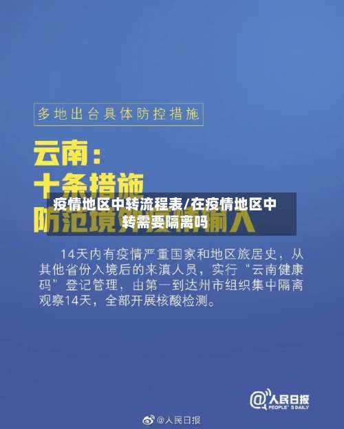 疫情地区中转流程表/在疫情地区中转需要隔离吗-第2张图片