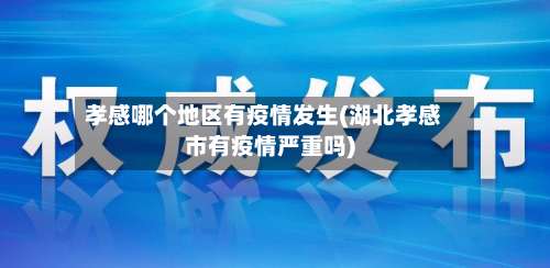 孝感哪个地区有疫情发生(湖北孝感市有疫情严重吗)-第3张图片
