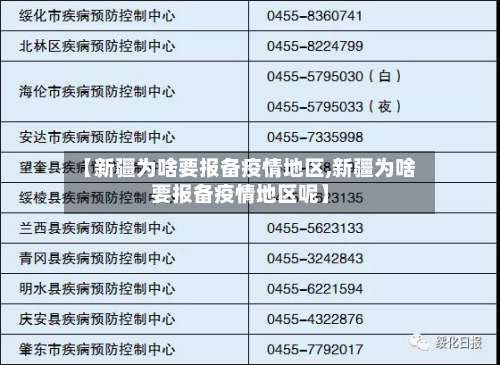 【新疆为啥要报备疫情地区,新疆为啥要报备疫情地区呢】-第3张图片