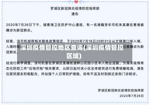 深圳疫情管控地区查询(深圳疫情管控区域)-第1张图片